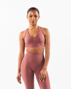 Women's Alphalete Stratus Bra Sports Bra Rose | 0568-TPOVL