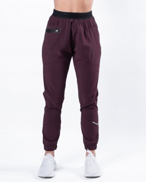 Women's Alphalete Studio Pant Jogger Burgundy | 7902-YROSD