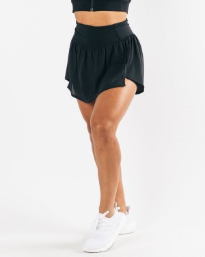 Women's Alphalete Trace Skirt Skirts Black | 3518-FPRDB