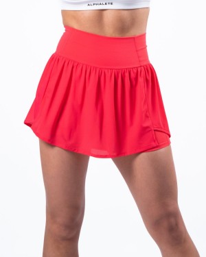 Women's Alphalete Trace Skirt Skirts Pink | 8027-UTSLQ