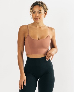 Women's Alphalete Ultrasoft Allure Tank Tank Top Blush | 6134-ZVGBN