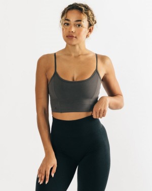 Women's Alphalete Ultrasoft Allure Tank Tank Top Grey | 5907-YCMVU