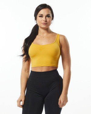 Women's Alphalete Ultrasoft Square Neck Tank Tank Top Sunflower | 1679-SURGX