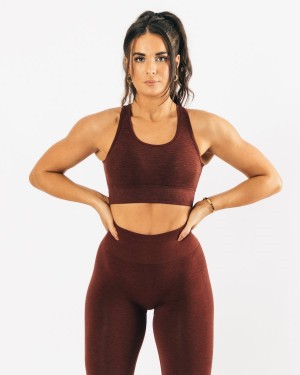 Women's Alphalete Vault Bra Sports Bra Copper | 8079-XVZLR