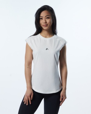 Women's Alphalete Velocity Tee Shirts Resin | 5731-PBKDF