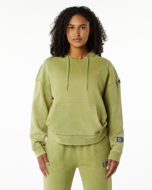 Women's Alphalete Very Terry Hoodie Hoodie Jade Green | 3690-INCZR