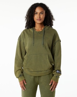 Women's Alphalete Very Terry Hoodie Hoodie Green Aventurine | 3719-SFLHW