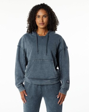 Women's Alphalete Very Terry Hoodie Hoodie Blue Topaz | 2083-VFNWI