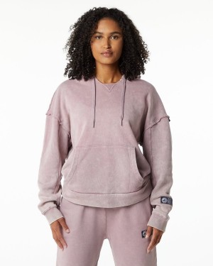 Women's Alphalete Very Terry Hoodie Hoodie Rose Quartz | 8561-LAXCO