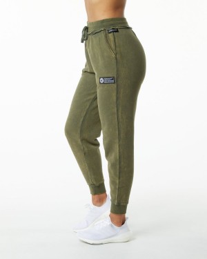 Women's Alphalete Very Terry Jogger Jogger Green Aventurine | 4238-NZKBA