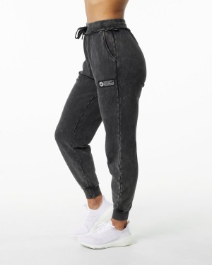 Women's Alphalete Very Terry Jogger Jogger Onyx | 1509-MHGFW