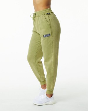 Women's Alphalete Very Terry Jogger Jogger Jade Green | 0629-PJBMC