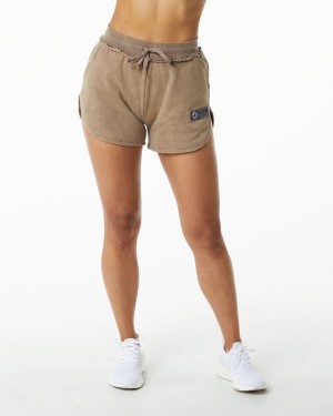 Women's Alphalete Very Terry Short Shorts Smokey Quartz | 0174-KVINZ