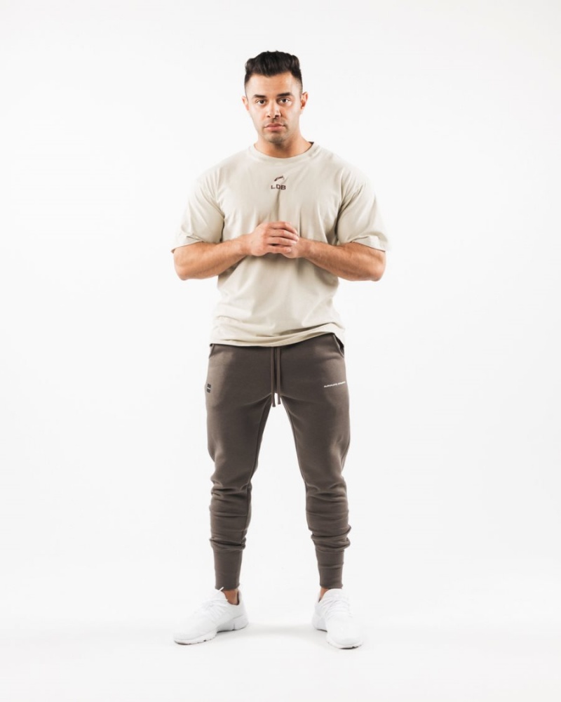 Men's Alphalete Academy Club Jogger Jogger Desert Taupe | 9172-ZEJKH