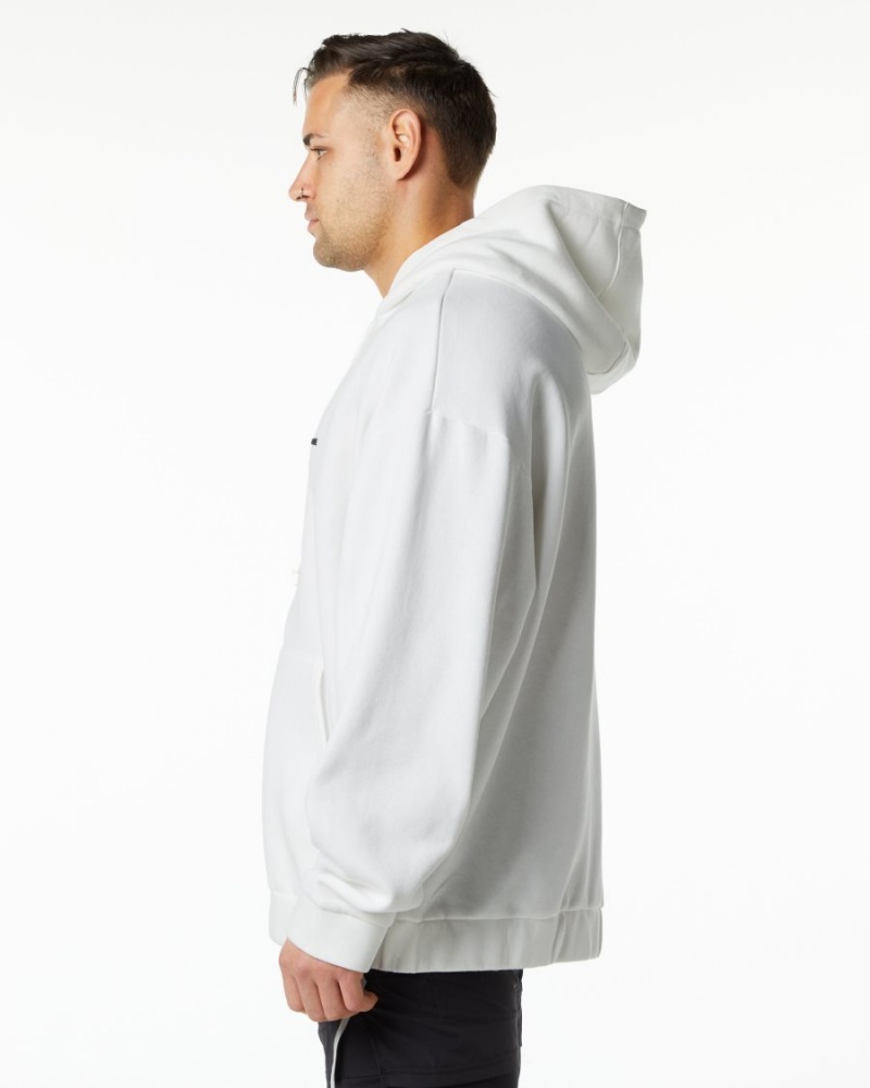 Men's Alphalete Classic Full-Zip Jacket Jackets White | 3781-TKJAZ