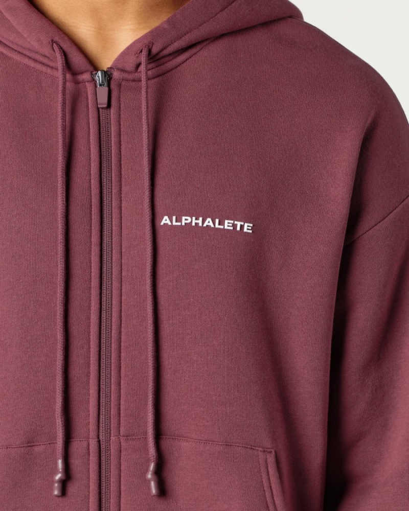 Men's Alphalete Classic Full-Zip Jacket Jackets Autumn | 2379-QDTBF