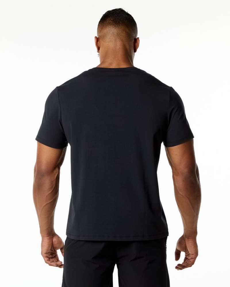 Men's Alphalete Classic Tee Shirts Black | 0369-XYPED