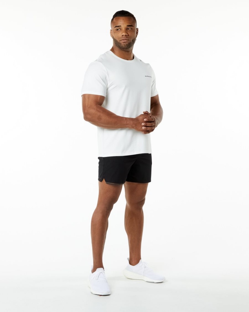 Men's Alphalete Classic Tee Shirts White | 5982-EYSXU