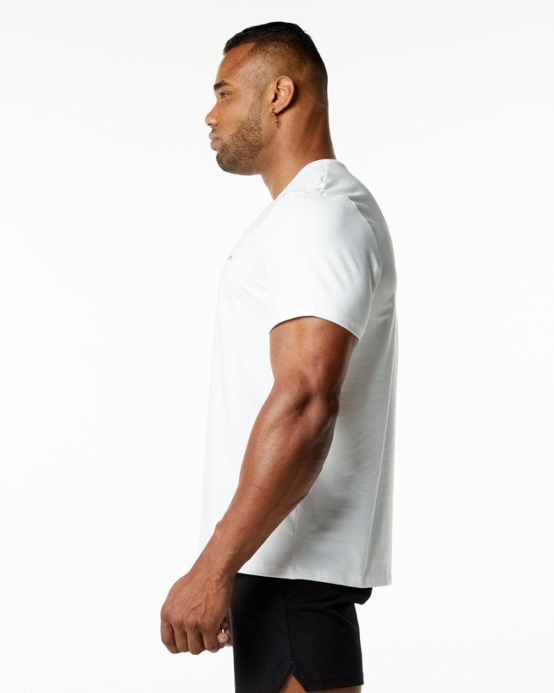 Men's Alphalete Classic Tee Shirts White | 5982-EYSXU