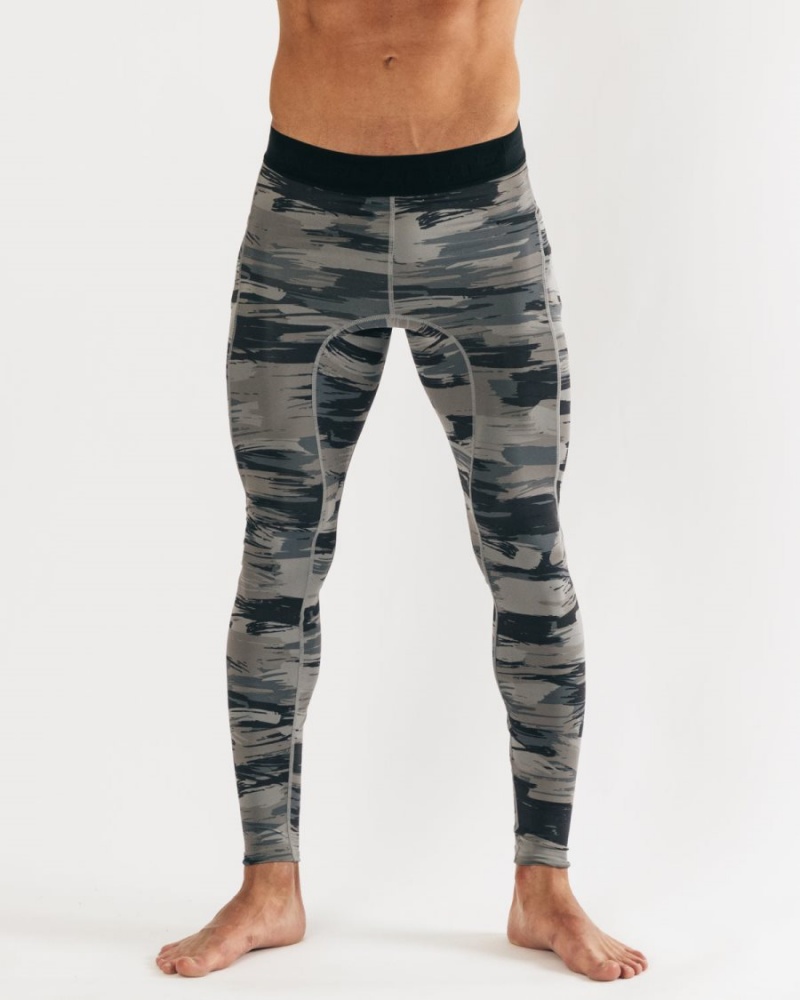 Men\'s Alphalete Core Training Tight Underwear Black Camo | 4175-MSONK