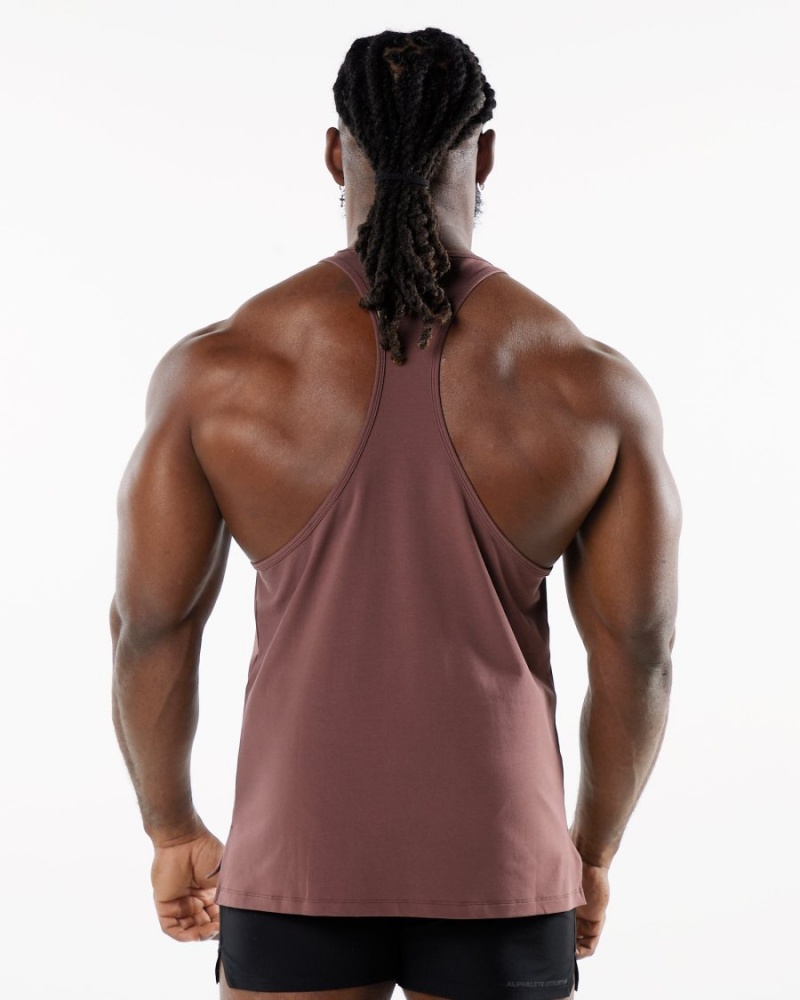 Men's Alphalete Dynasty Stringer Stringers Merlot | 0689-ENXDA