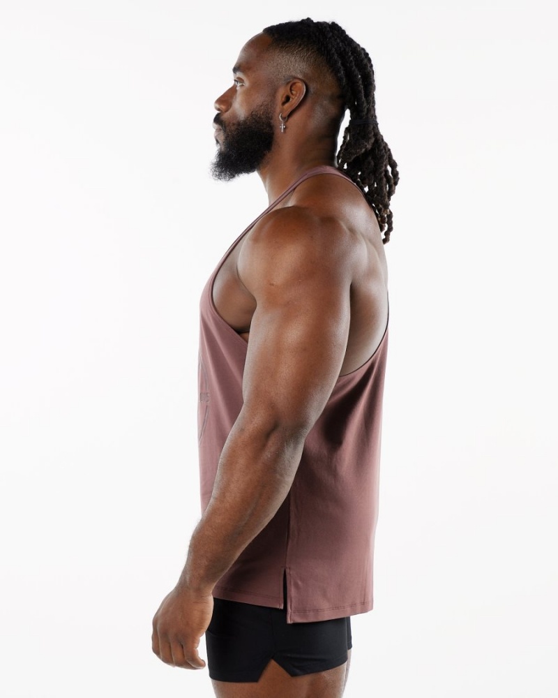 Men's Alphalete Dynasty Stringer Stringers Merlot | 0689-ENXDA