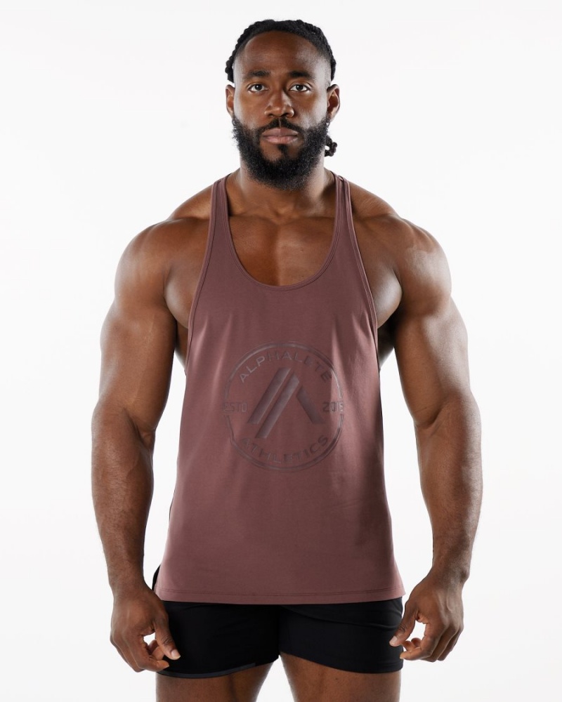 Men\'s Alphalete Dynasty Stringer Stringers Merlot | 0689-ENXDA