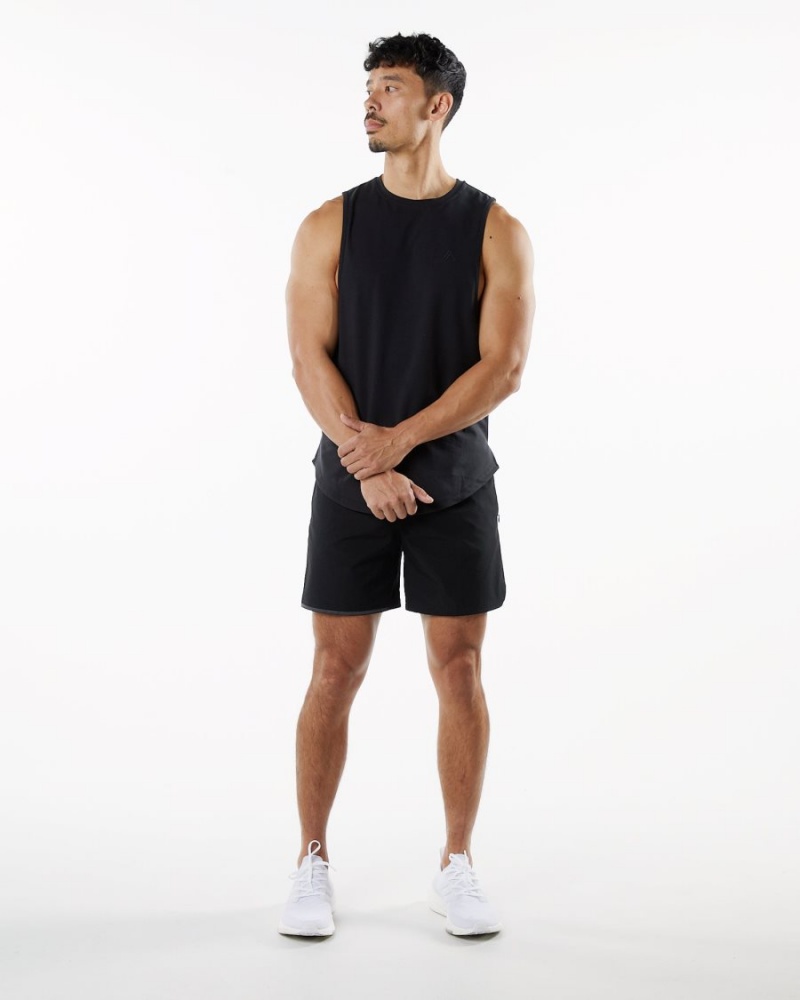 Men's Alphalete Dynasty Tank Tanks Blackout | 4021-YAVHC