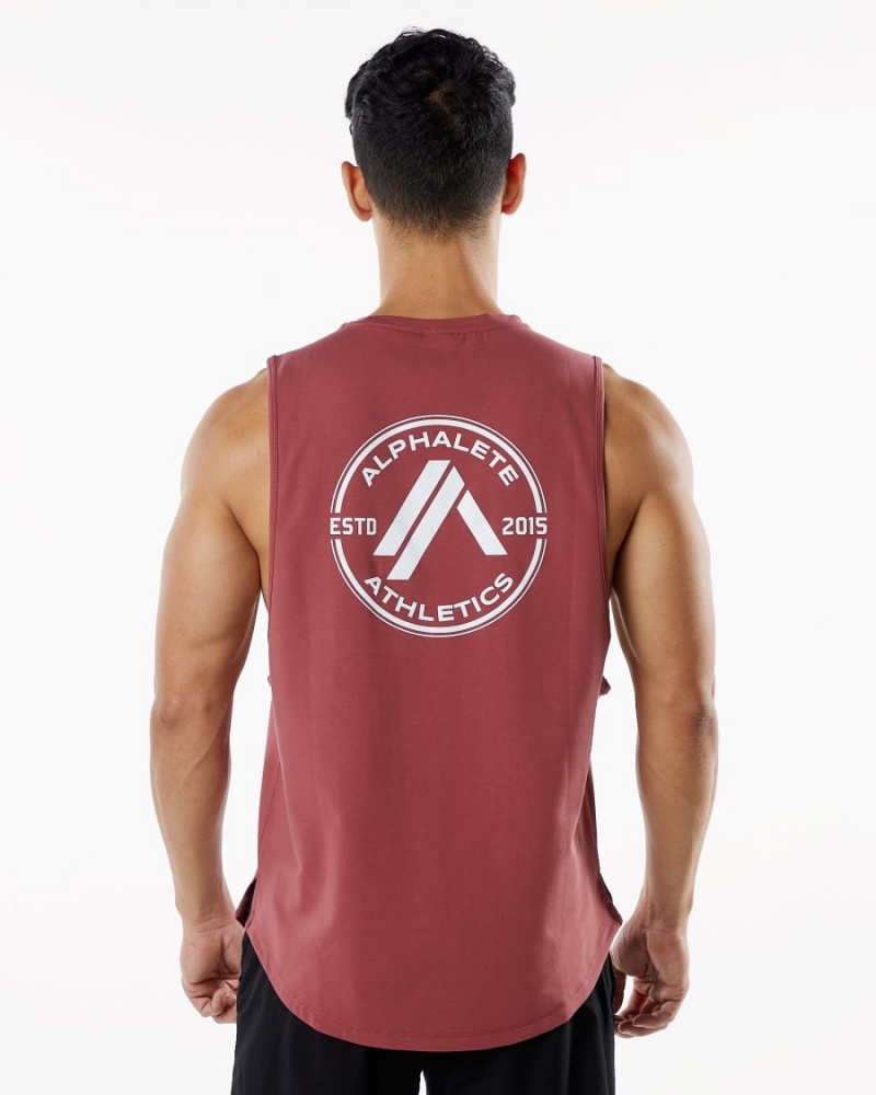 Men's Alphalete Dynasty Tank Tanks Gingerbread | 8753-EWZNF