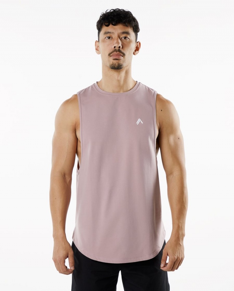 Men\'s Alphalete Dynasty Tank Tanks Mauve | 8273-OWLKH