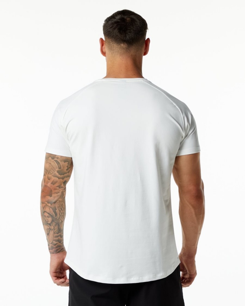 Men's Alphalete Dynasty Tee Shirts White | 0294-WUJQV