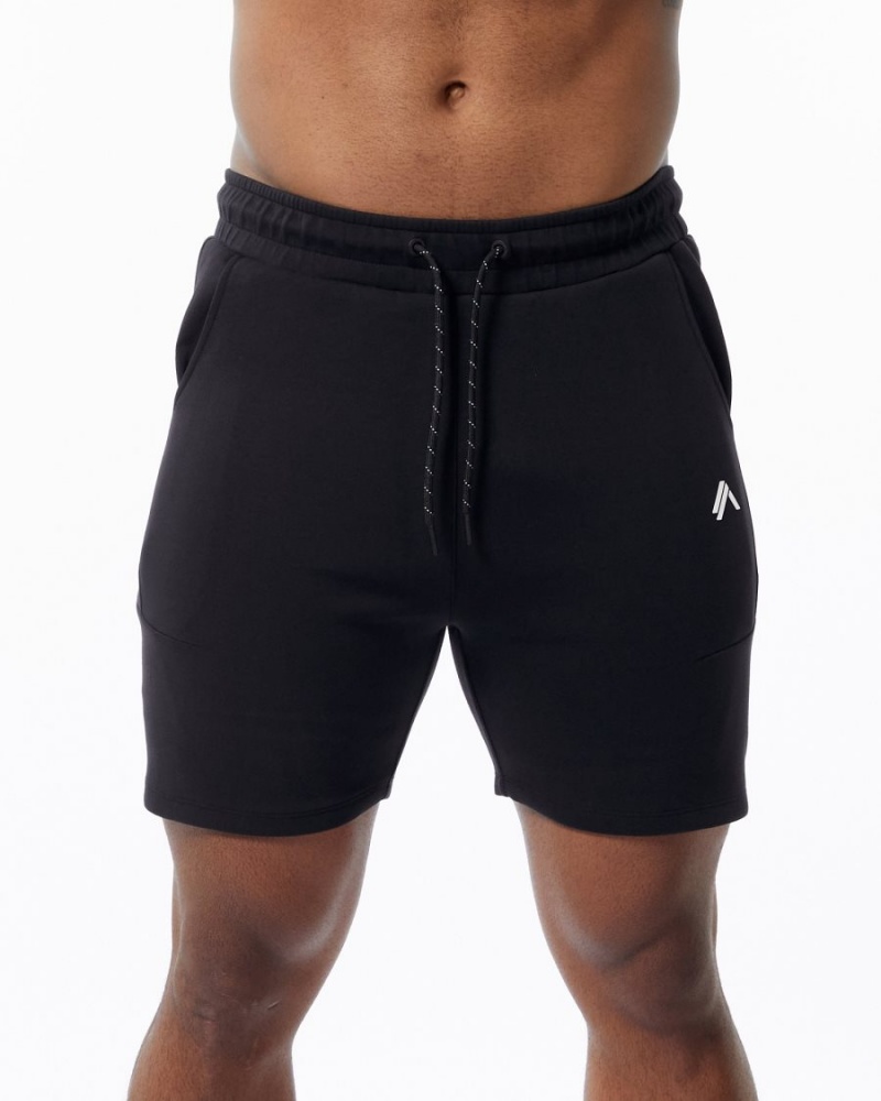 Men\'s Alphalete ELMTS Athletic Short 6" Shorts Black | 9750-PVETM