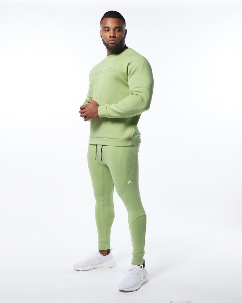 Men's Alphalete ELMTS Cuffed Jogger Jogger Light Green | 9725-XSHLY