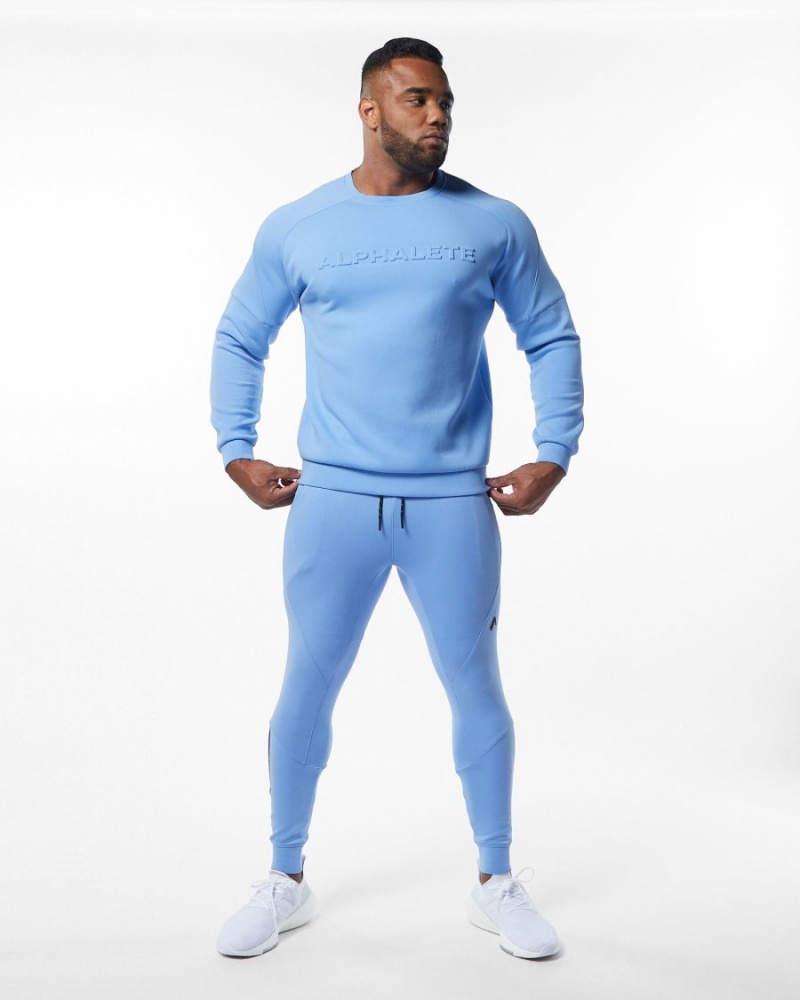 Men's Alphalete ELMTS Cuffed Jogger Jogger Light Blue | 9432-ROLCN