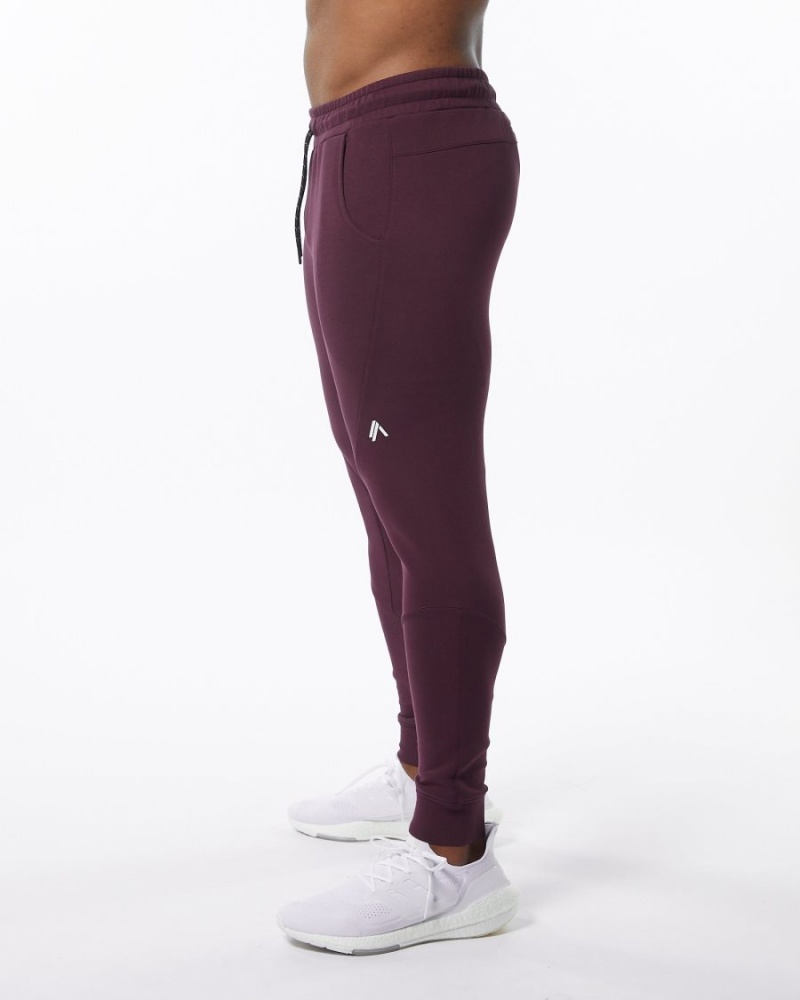 Men's Alphalete ELMTS Cuffed Jogger Jogger Merlot | 1287-DTCIY