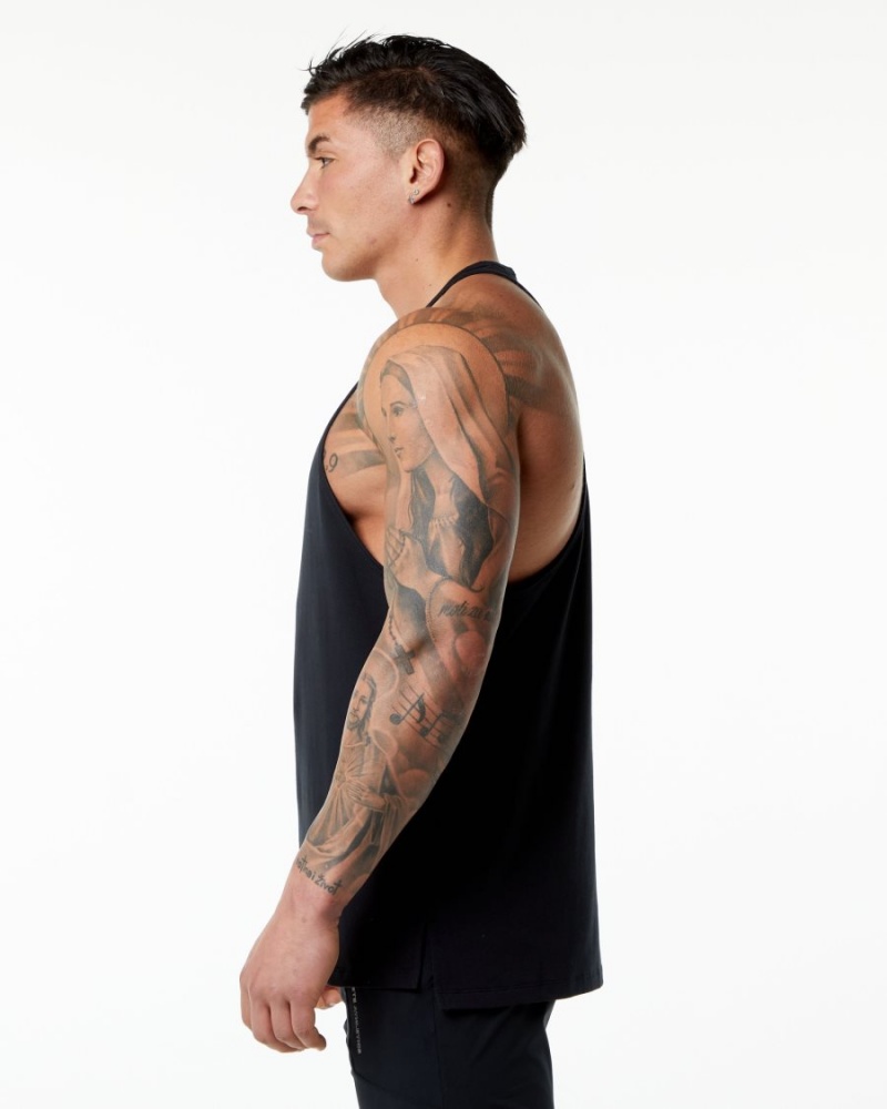 Men's Alphalete Emblem Stringer Stringers Black | 5918-GTJUS