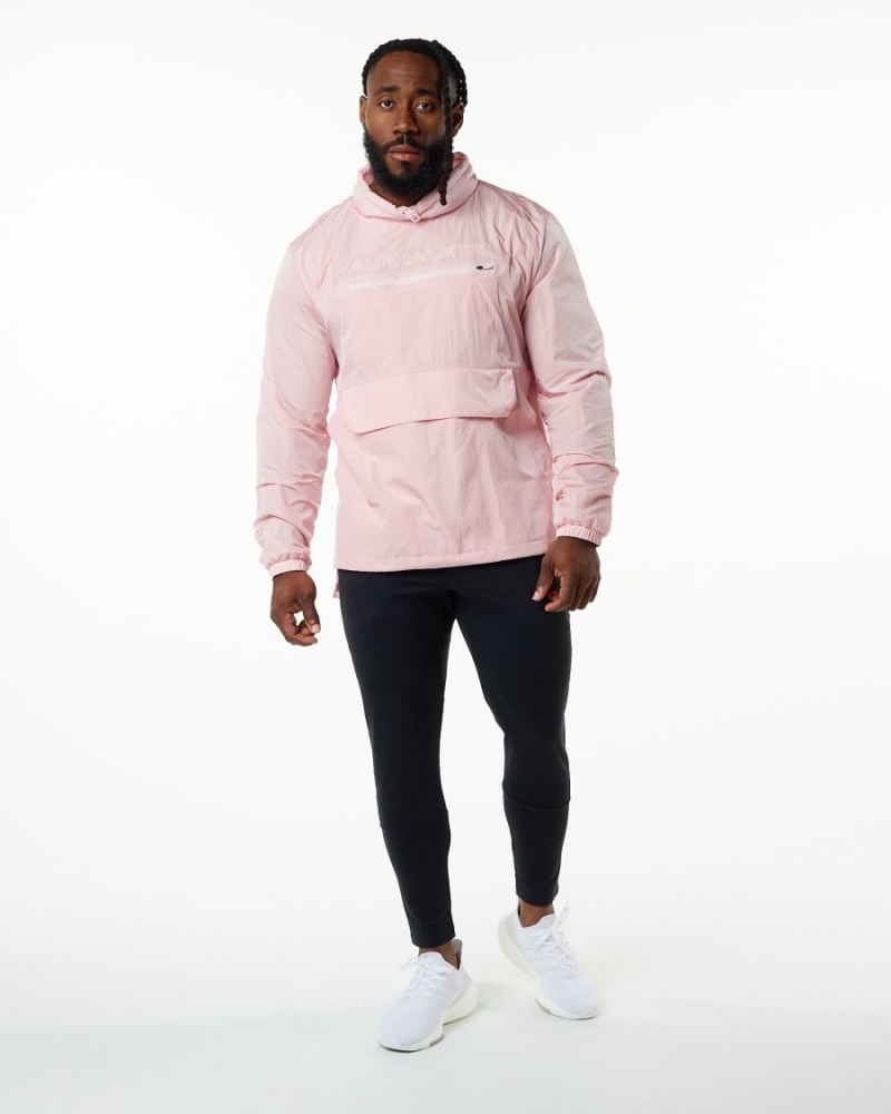 Men's Alphalete Endure Pullover Jackets Mauve | 3051-MFSVG