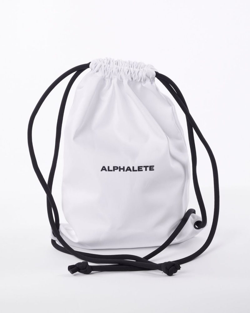 Men\'s Alphalete Essential Bag Accessories White | 1259-PVJSX