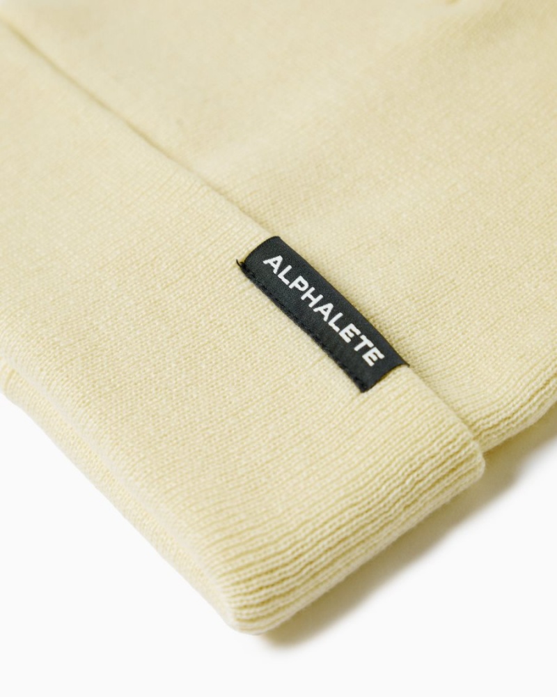 Men's Alphalete Essential Foldover Beanie Accessories Resin | 9028-CBATQ