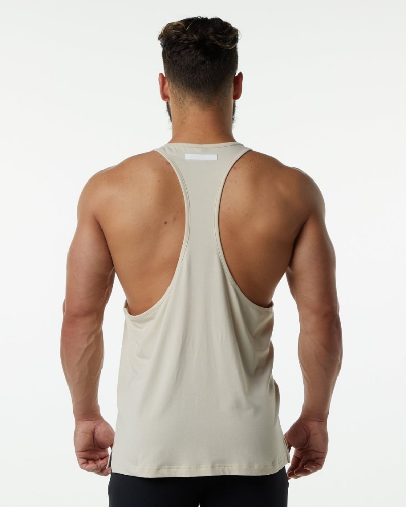 Men's Alphalete Evo Stringer Stringers Sahara | 2384-YDRWC