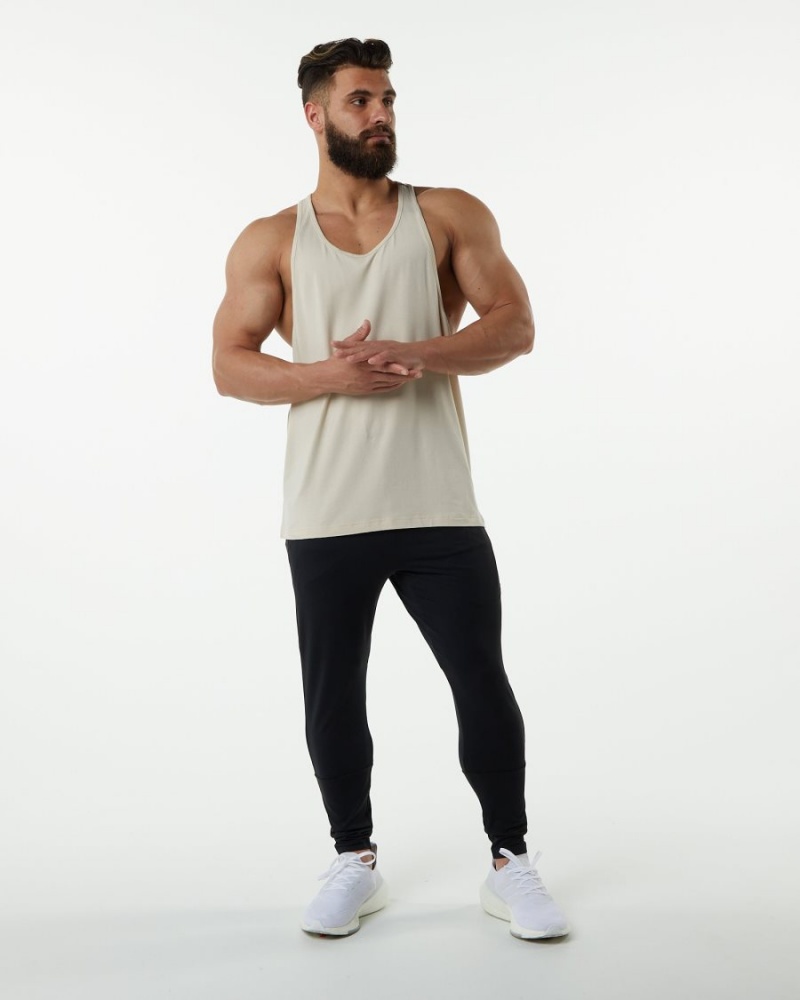 Men's Alphalete Evo Stringer Stringers Sahara | 2384-YDRWC