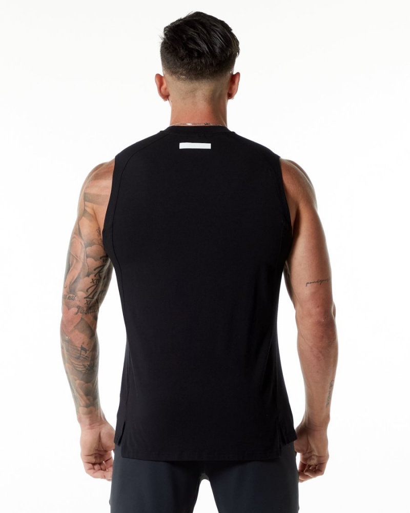 Men's Alphalete Evo Tank Tanks Black | 9304-WHSCE