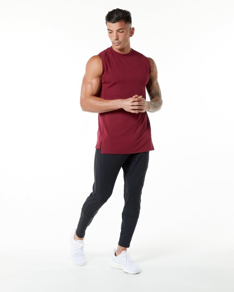 Men's Alphalete Evo Tank Tanks Ruby Red | 3207-VABWC