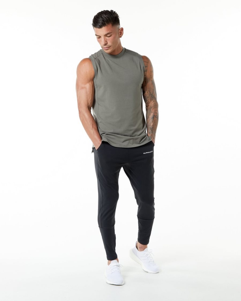 Men's Alphalete Evo Tank Tanks Stone Grey | 7601-BTQUF