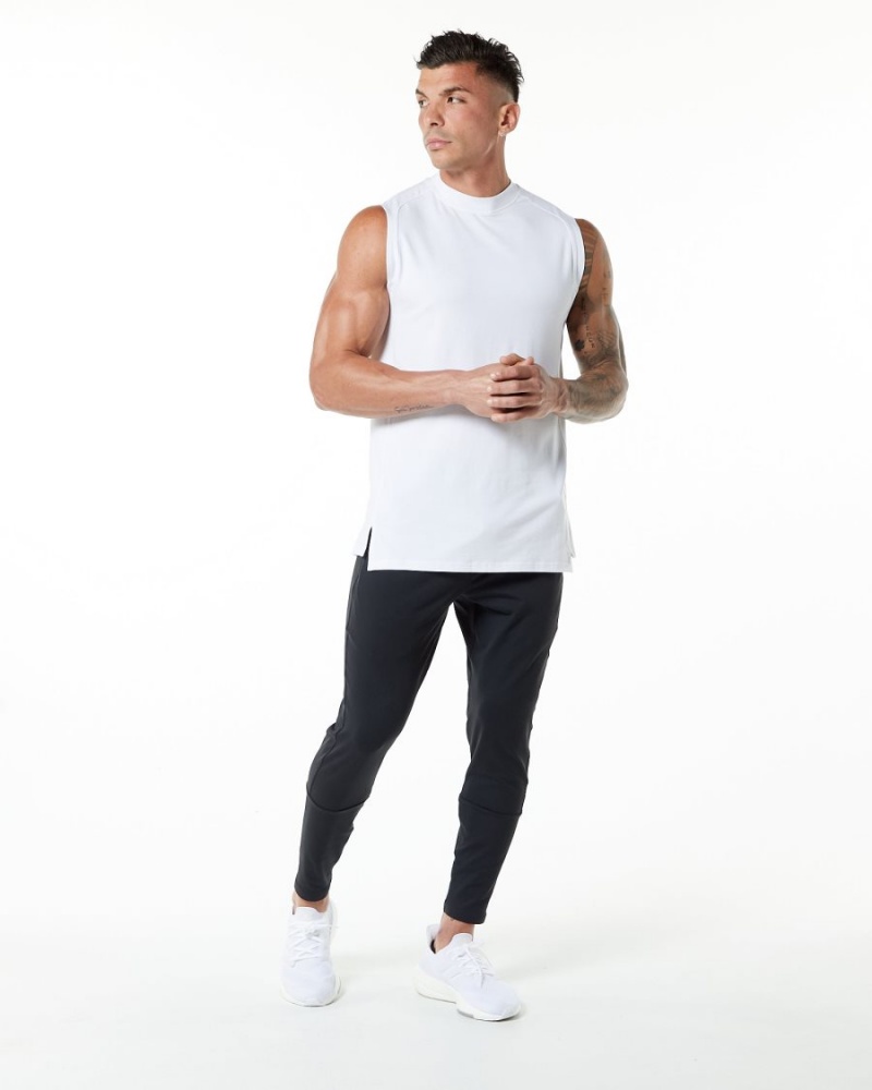 Men's Alphalete Evo Tank Tanks White | 1927-FIOQN