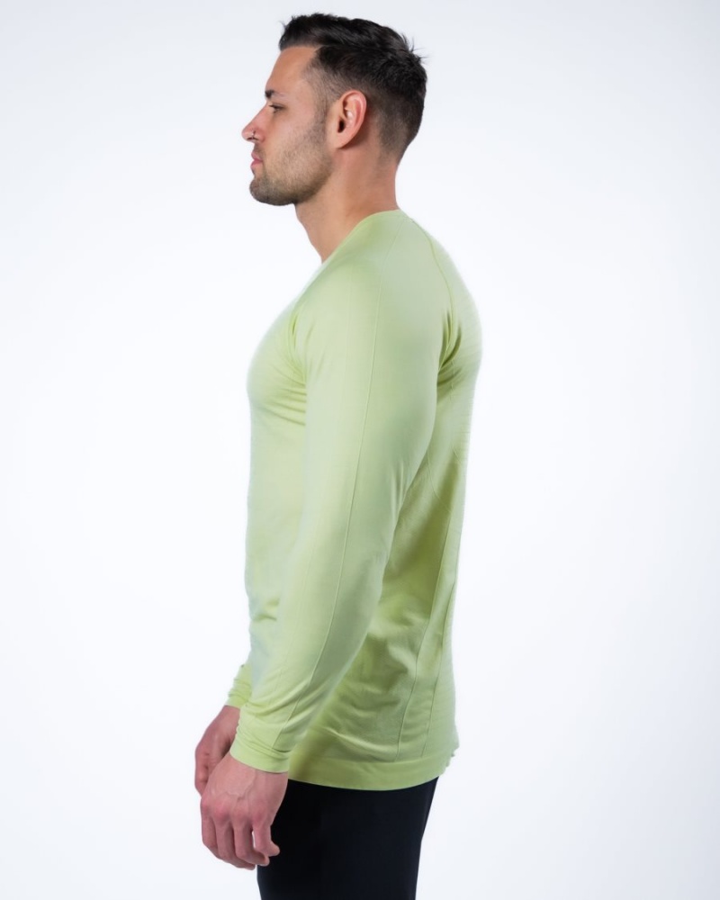 Men's Alphalete Hero Long Sleeve Tee Shirts Frozen Spring | 6195-TFXJC