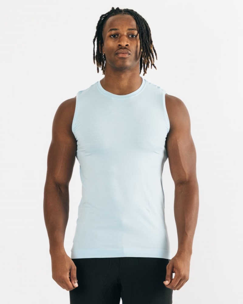 Men\'s Alphalete Hero Tank Tanks Arctic Blue | 0824-HBJVY