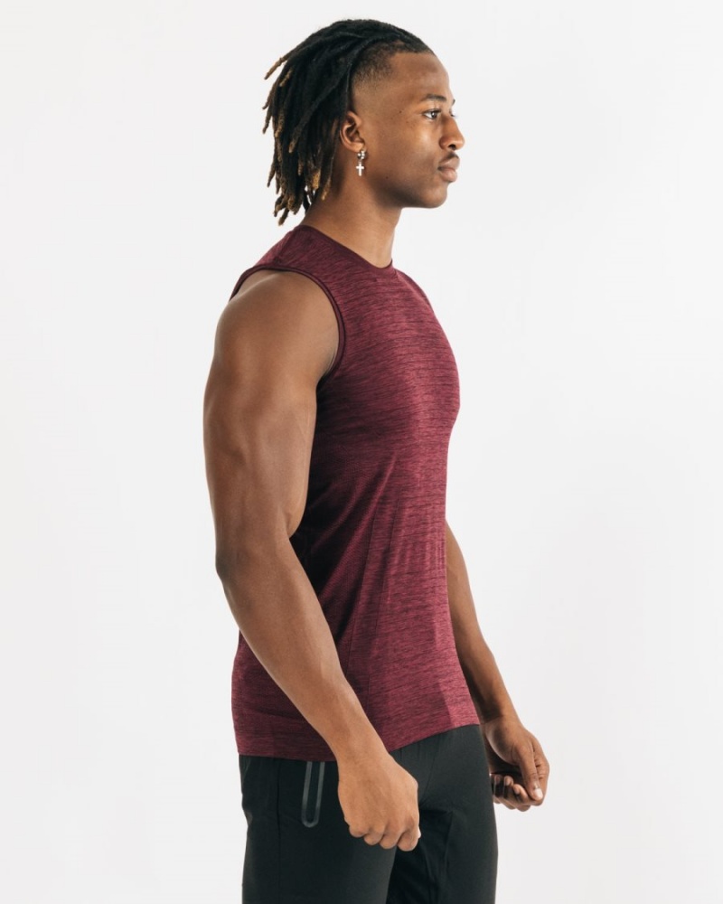 Men's Alphalete Hero Tank Tanks Black Cherry | 4613-BVEOY