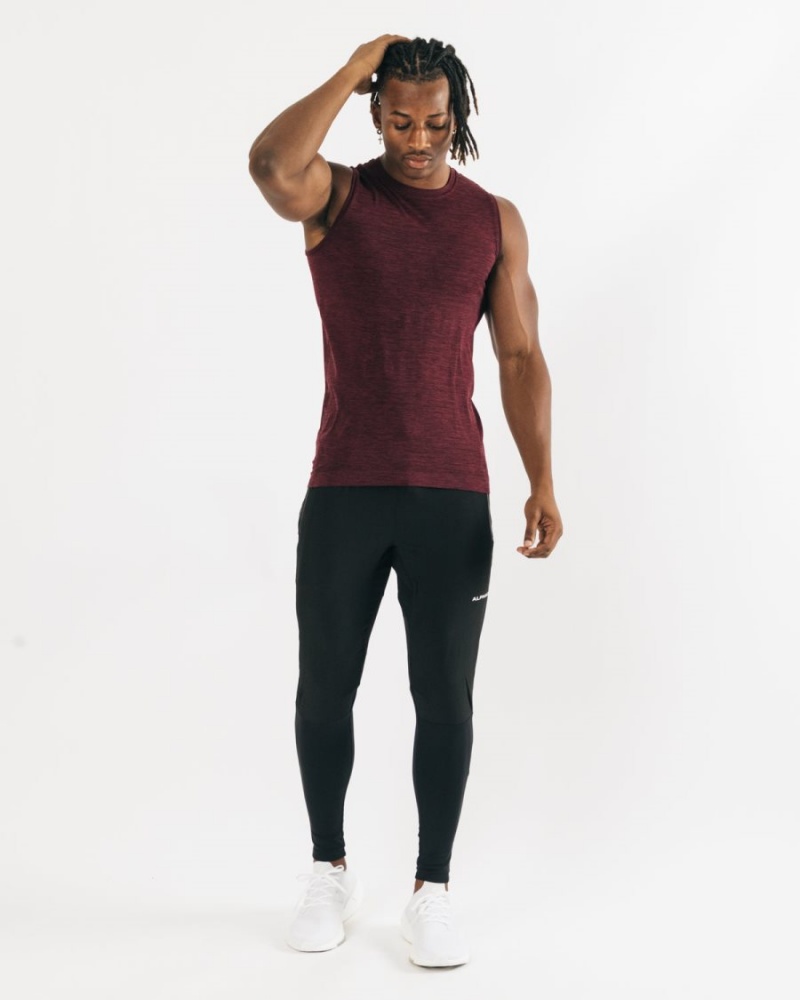 Men's Alphalete Hero Tank Tanks Black Cherry | 4613-BVEOY