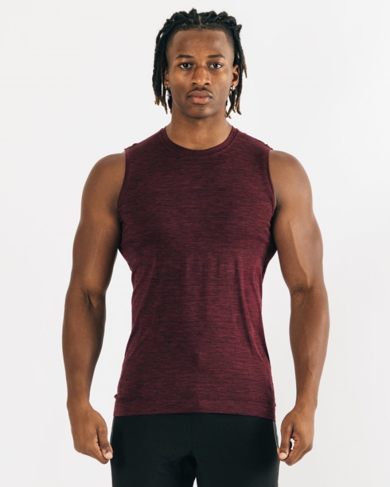 Men\'s Alphalete Hero Tank Tanks Black Cherry | 4613-BVEOY